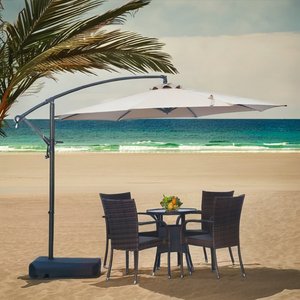 Paraguas iluminados para exteriores a prueba de viento, muebles de jardín de gran tamaño con soporte, apariencia moderna, uso de luz de cultivo - Product Image 1