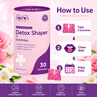 OKTW En stock, Approvisionnement direct usine, Gummies de suppléments détoxifiants à la formule végane Rose Jasmin, Soutien contre les ballonnements, Contrat personnalisable, Produit phare