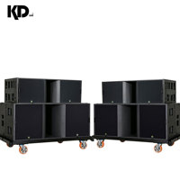Haut-parleur professionnel passif d'extérieur à ligne directe, double 15 pouces/double 18 pouces, 3 voies, subwoofer néodyme haute puissance 25Hz-20kHz