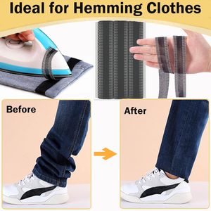 1 pouce * 1m Patch de pantalon auto-adhésif pour pantalon rapide sans couture Bande de tissu pour vêtements à ourlet adhésif pour pantalon de jean - Product Image 5