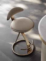 Tabouret de bar de luxe pour îlot de cuisine, en acier inoxydable
