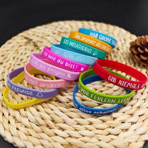 Bracelets en silicone religieux en gros, colorés, inspirants, chrétiens, en caoutchouc, pour hommes et femmes, cadeaux - Product Image 1