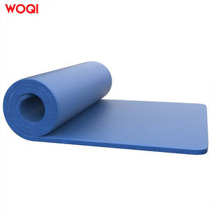 Esterilla de yoga Woqi de 6 mm de grosor, antideslizante, para danza, fitness, uso doméstico, color azul pavo real, rectangular - Product Image 3