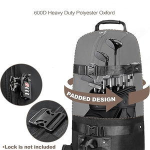 कस्टम नायलॉन पॉलिएस्टर कैनवास हार्ड टॉप क्लब डफेल गोल्फ स्टैंड बैग पुरुषों के लिए पहियों के साथ गोल्फ यात्रा बैग कवर ले जाते हैं - Product Image 4