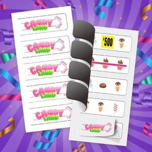 Billets de jeu à gratter à gagnant immédiat, conception gratuite, faible MOQ, échantillon personnalisé, données de jackpot, impression numérique HD - Product Image 1