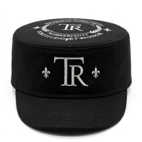 Casquette plate décontractée unisexe en coton de qualité supérieure avec motif lettres et logo brodé à la main pour toutes les saisons, fabricant OEM de marque