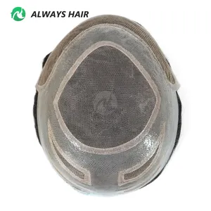 Протезы из натуральных человеческих волос для мужчин, отбеленные волосы с узлом, индийские волосы спереди, мужской парик, Прочный моно-топ