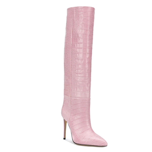2020 nuove Donne di Arrivo Del modello Del <span class=keywords><strong>Coccodrillo</strong></span> Inverno <span class=keywords><strong>Stivali</strong></span> A Stiletto Tacco Alto <span class=keywords><strong>Stivali</strong></span> Alti Al Ginocchio - Product Image 6