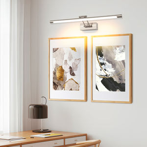 Lampes murales LED en gros, nickel satiné, lumière réglable pour tableau, lumière de salle de bain, lumière de coiffeuse, éclairage mural pour salon - Product Image 2