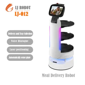 Artificial Intelligent Deliver Goods Robotic Automatic Navigation Food Delivery Service Robot For Sale