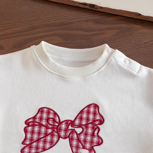 <span class=keywords><strong>Felpa</strong></span> Autunnale 2025 in Stile Coreano per Ragazze, in Cotone con Maniche a Fiocco alla Moda - Product Image 2