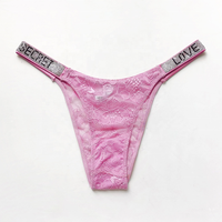 Culotte tanga en dentelle transparente, Lingerie Sexy, taille basse, sous-vêtements féminins, transparents, 0444