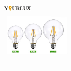 Solution d'éclairage de la maison <span class=keywords><strong>Ampoule</strong></span> à filament de verre G95 à économie d'énergie 4W 6W 8W E27/E14 AC Télécommande résidentielle - Product Image 3