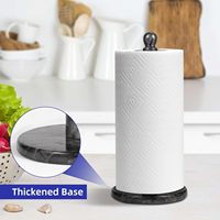 Porte-serviettes en papier vertical en marbre avec base antidérapante, distributeur facile à déchirer d'une seule main, pour comptoir de cuisine, armoire, usage domestique