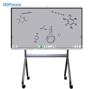 Papan putih interaktif elektronik, papan Digital pintar pintar 65 75 82 86 100 inci untuk kelas sekolah anak-anak