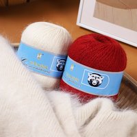 Fil à tricoter mélangé en laine teinte à poils longs 16S, épaisseur moyenne, doux, pour crochet, fabriqué en Chine, Hebei