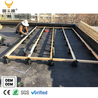 Système de piétement réglable JNZ pour terrasse en bois composite (WPC) extérieur, support de poutre réglable en hauteur en plastique