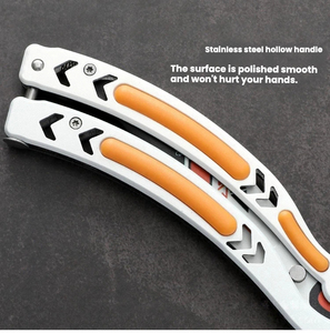 Cuchillo de práctica para exteriores con mango de eje, tipo mariposa, CSGO Claw Knife, cuchillo plegable, cuchillo de entrenamiento sin afilar - Product Image 6