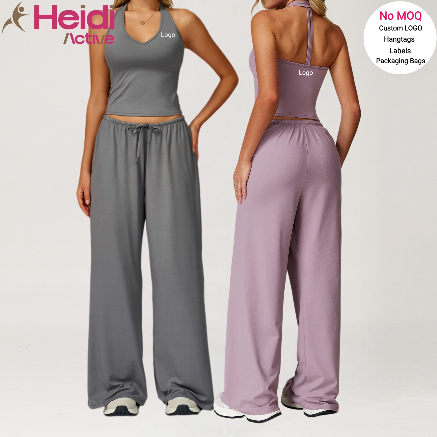Hot Sale Sports Gym Fitness Clothes V-neck Y Back Women Sports Vest Yoga Tank Top Loose Fit Leisure Leggings Workout Yoga Set