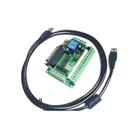 Papan Antarmuka Driver Motor Stepper 5-Axis MACH3 dengan Kit Papan Pengembangan Isolasi Optocoupler untuk Mesin Ukir