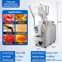 Machine automatique de remplissage et de scellage VFFS pour sachets de sauce tomate, sauce chili, ketchup, confiture, beurre de cacahuète, pâte de sésame
