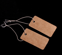 Étiquettes suspendues en carton kraft recyclé, étiquettes de vêtements en papier, étiquettes tissées personnalisées, étiquettes imprimées, étiquettes de vêtements durables, 1 pièce