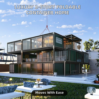 Villa moderne préfabriquée de 6,5 m x 8 m de haute qualité avec structure en acier respirante, 2 chambres et design de maison à panneaux sandwich