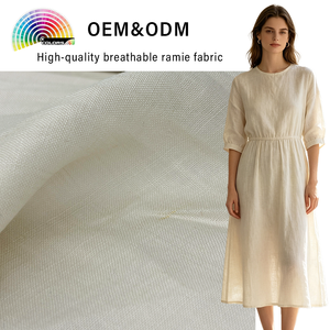 Tessuto 100% Ramia 75GSM 54/55" in Cotone Organico Solido, Rotolo all'Ingrosso per Fabbriche, Materiale di Tendenza per Camicie, Vestiti e Abbigliamento - Product Image 1