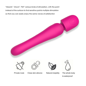 Vibromasseur baguette magique 2 en 1, 9 modes pour la stimulation du point G et clitoridienne, puissant jouet AV pour femmes - Product Image 5