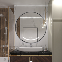 Smart Mirror LED Bathroom Mirror Anti-Fog Dimmable Wall Mounted Backlit Vanity Mirror with Touch Switch Factory Customization