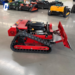 Small Remote-controlled <strong>Lawnmower</strong> with 550mm Cutting Width, Zero-turn Capability, and an Attached Snow <strong>Plow</strong> - Product Image 3