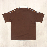 Haute qualité 100% coton à manches courtes fermeture éclair col rabattu surdimensionné Streetwear T-shirt pour hommes