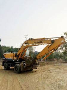 Excavatrice sur pneus HYUNDAI R210W-9T d'occasion de haute qualité, 21 tonnes, 90 % neuve, moteur Cummins 124 kW, utilisation limitée - Product Image 4