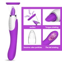Stimulateur de clitoris populaire, suceur de tétons, langue qui lèche, stimulateur vaginal, gode vibrant pour femmes, masturbateur pour orgasme