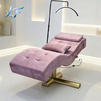 Table de massage hydraulique moderne pour soins du visage, lit de luxe pour extensions de cils, chaise de massage, table de spa pour shampoing, lit de beauté incurvé, mobilier de salon