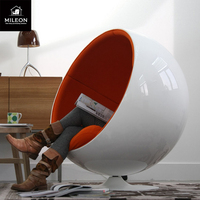 Sphérique Simple Canapé Chaise Hôtel Showroom Designer Style Moderne Minimaliste Tissu Pivotant Fauteuil espace Ball Chair.