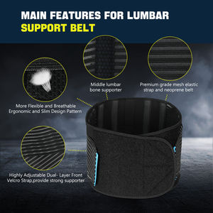 Geri Brace bel desteği destek kemeri alt sırt ağrısı rahatlama, ağırlık kaldırma, ev temizleyici, erkekler ve kadınlar için sıkıştırma kemeri - Product Image 3