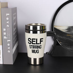 Tasse à café électrique en acier inoxydable de conception moderne de traitement personnalisé professionnel avec couvercle tasse de personne paresseuse de mélange automatique - Product Image 6