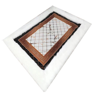 Tapis moelleux en fausse peau de mouton moderne et doux Tapis en peluche en fausse fourrure à cheveux longs Chambre à coucher Chevet Décoration intérieure Tapis de sol en polyester
