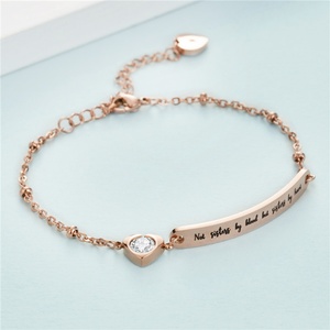 Wholesale Hot Selling Classical Stainless Steel Heart Plated CZ Diamond <b>Bracelet</b> - Product Image 4