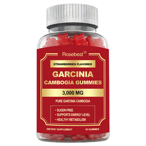 ओम निजी लेबल शाकाहारी कार्बनिक 3000 मिलीग्राम गार्सिनिया कैंबबोगिया और हरी कॉफी बीन हर्बल अर्क वजन घटाने गुम्मीज़ की खुराक - Product Image 1