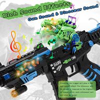 Nouvelle Arme Jouet MP9 Dinosaure Lumineuse pour Enfants avec Effets Sonores et Lumineux, en Plastique, Manuelle, Effet Clignotant
