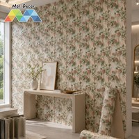 MOI Rouleau de revêtement mural décoratif pour console à motif feuille de rose 120cm x 300cm Décoration intérieure