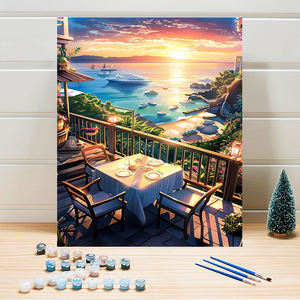 Kit <span class=keywords><strong>de</strong></span> <span class=keywords><strong>peinture</strong></span> par numéro personnalisé pour adultes <span class=keywords><strong>coucher</strong></span> <span class=keywords><strong>de</strong></span> <span class=keywords><strong>soleil</strong></span> paysage toile <span class=keywords><strong>peinture</strong></span> <span class=keywords><strong>acrylique</strong></span> décoration murale cadeau pour la maison - Product Image 1