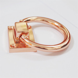 Furniture Handle Ring Zinc Alloy 80mm Rose <b>Gold</b> Modern <b>Cabinet</b> Decorative Accessory - Product Image 2