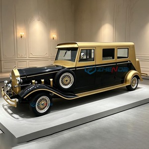 Coche Eléctrico Clásico Vintage Negro y Dorado Personalizado, Silencioso, Elegante y a la Moda, Estilo Antiguo, Vehículo Turístico para Bodas y Eventos Escénicos - Product Image 1