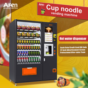 Aben Cup Noodle distributore automatico con acqua calda contanti/moneta/carta di credito/codice <span class=keywords><strong>QR</strong></span> 22 pollici pubblicità schermo - Product Image 1