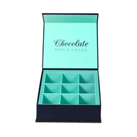 Boîte à chocolat magnétique personnalisée avec impression numérique imperméable, doublure en éponge, inserts cadeaux haut de gamme pour la Saint-Valentin, le Nouvel An
