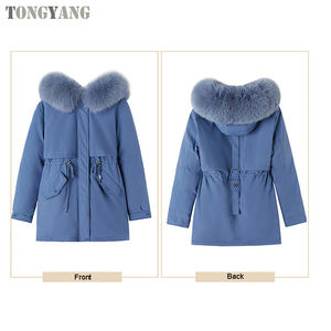 TONGYANG New Cotton Liner Warm Parka giacca impermeabile <span class=keywords><strong>donna</strong></span> Slim cappotto lungo <span class=keywords><strong>donna</strong></span> inverno grande pelliccia Parka con cappuccio <span class=keywords><strong>cappotti</strong></span> - Product Image 6