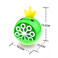 Machine à bulles soufflante amusante grenouille de dessin animé souffleur de bulles à piles avec solution à bulles de 60ml jouet d'été pour enfants